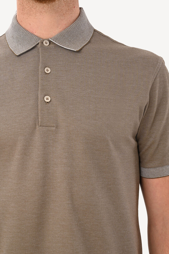 Erkek Vizon Polo Yaka Tshirt