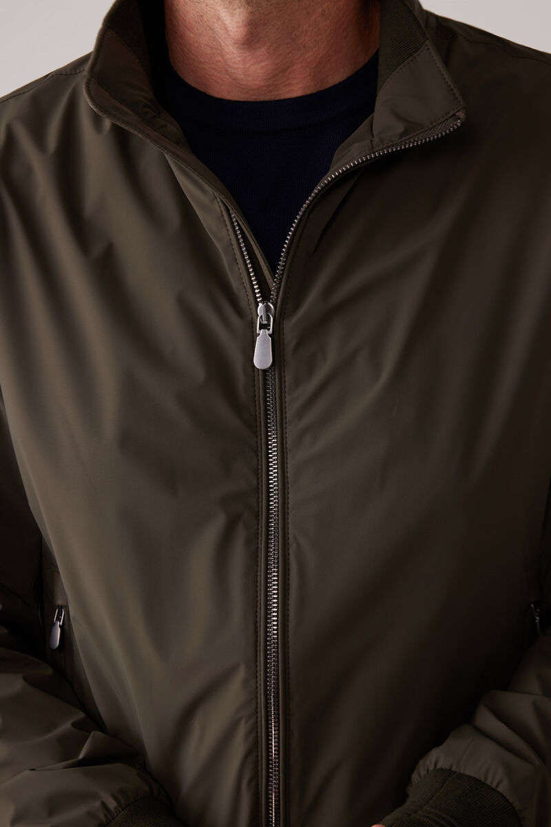 Erkek Yeşil İnce Altı Lastikli Casual Yazlık Mont - 7