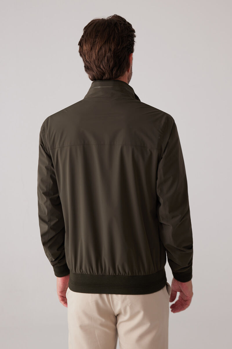 Erkek Yeşil İnce Altı Lastikli Casual Yazlık Mont - 8