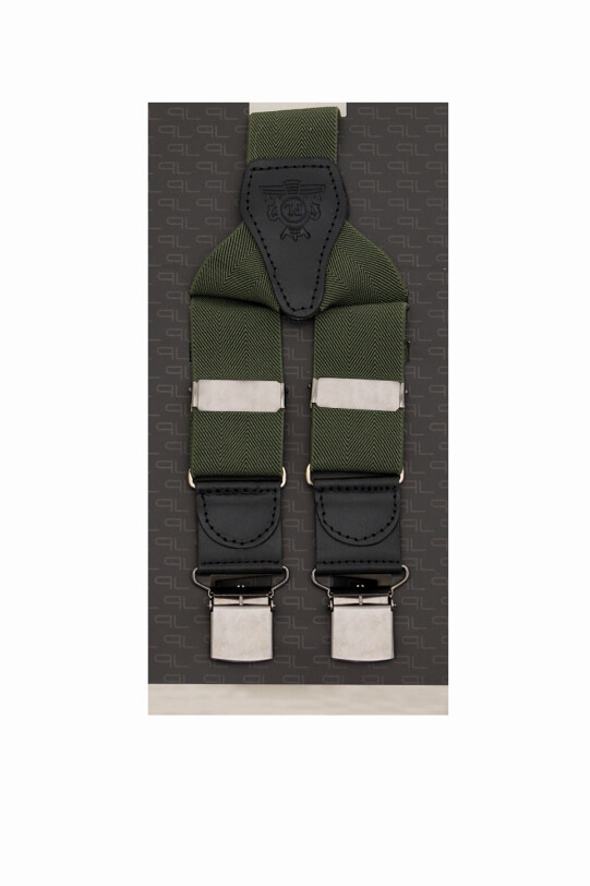 Erkek Yeşil Pantolon Askısı Desensiz - YSF