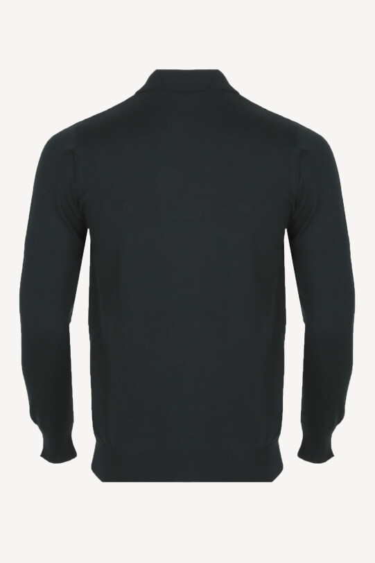 Erkek Yeşil Polo Yaka Klasik Triko