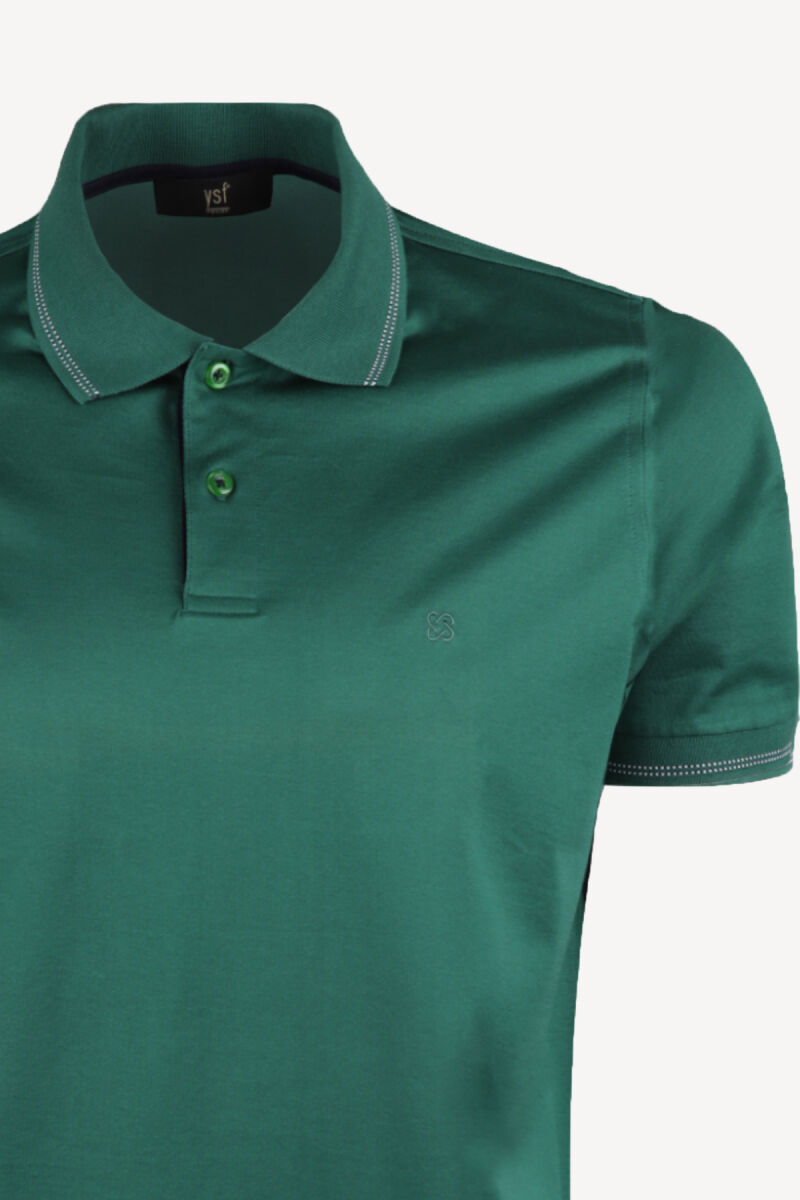 Erkek Yeşil Polo Yaka Regular Fit Tshirt - 2
