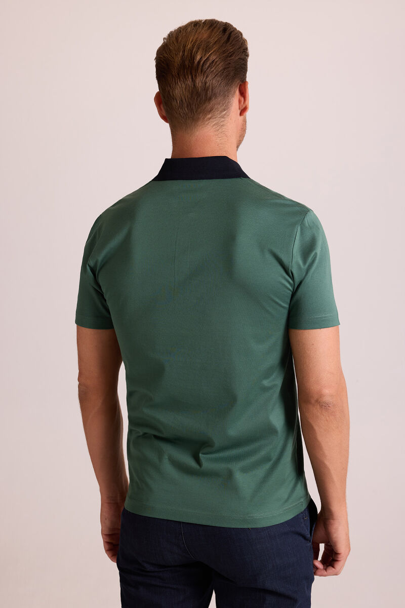 Erkek Yeşil Polo Yaka T-Shirt - 8