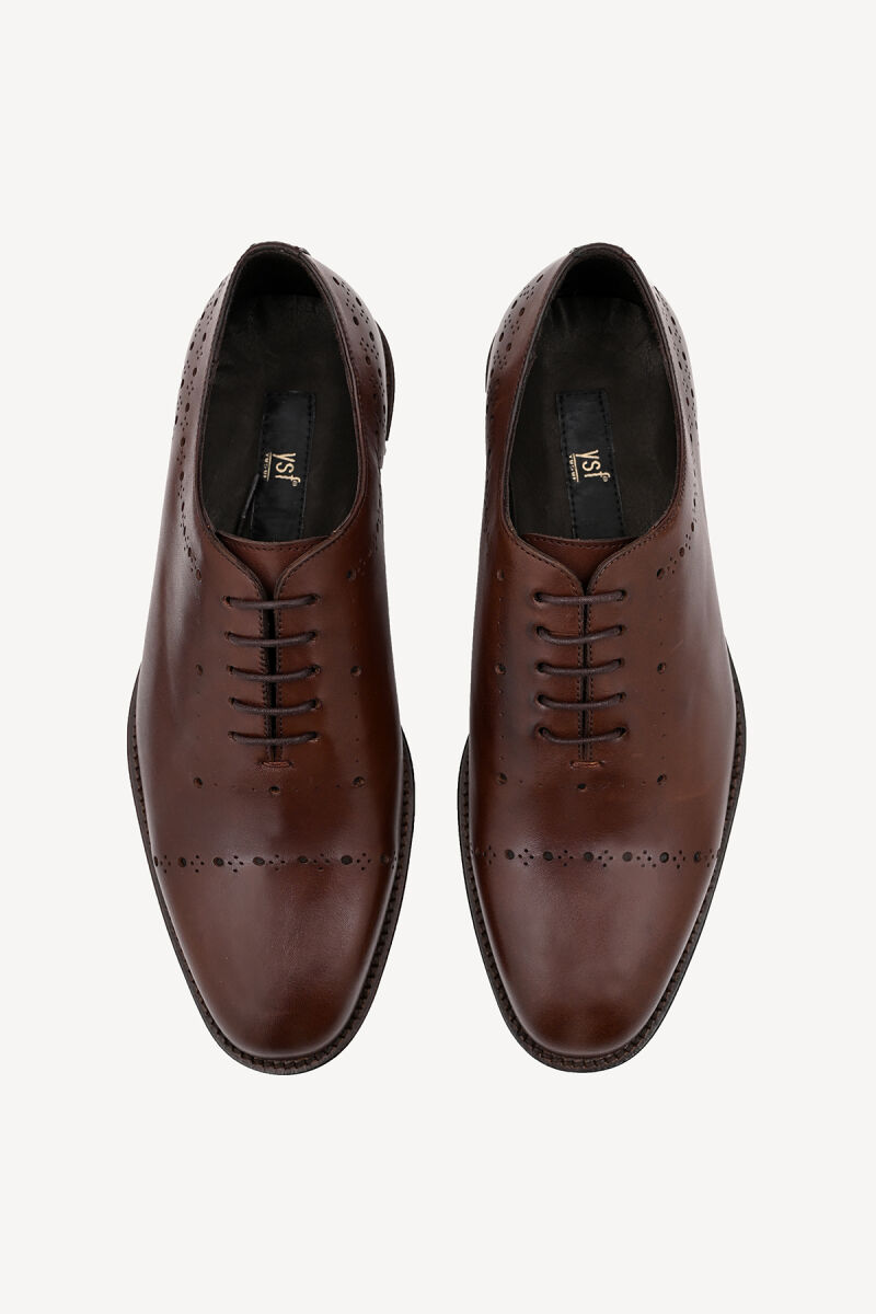 Erkek Kahverengi Klasik Bağcıklı Ayakkabı - 3