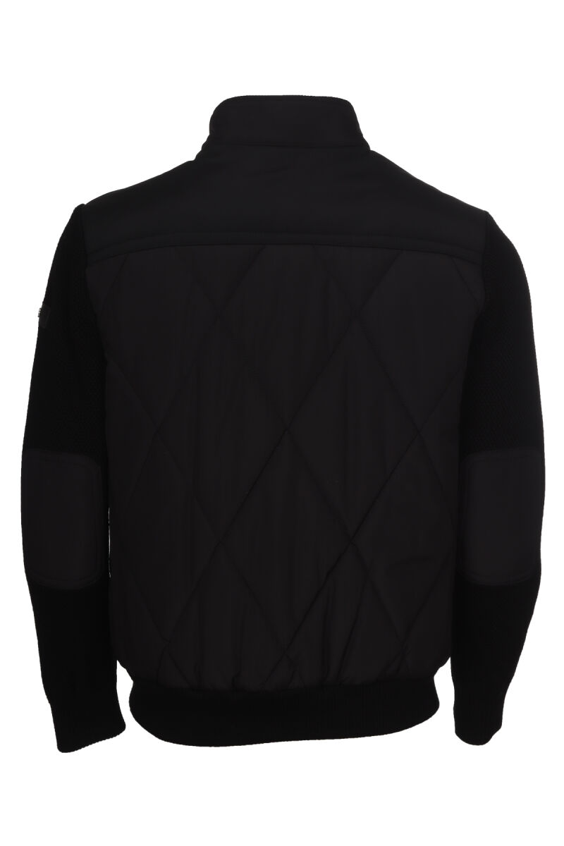 Erkek Siyah Klasik Desenli Triko Kol Spor Mont - 4